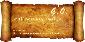 Grünczveig Omár névjegykártya